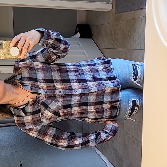 STUNNING COMO VINTAGE RSYON FLANNEL SOFT BUTTON DOWN SHIRT - Picture 9 of 10